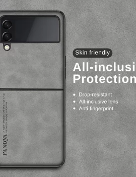 Étui en cuir de mouton de luxe pour Samsung Galaxy Z Flip 4, 3, 5, 6, Flip5, Flip4, Flip3, Flip6, coque de protection arrière en silicone